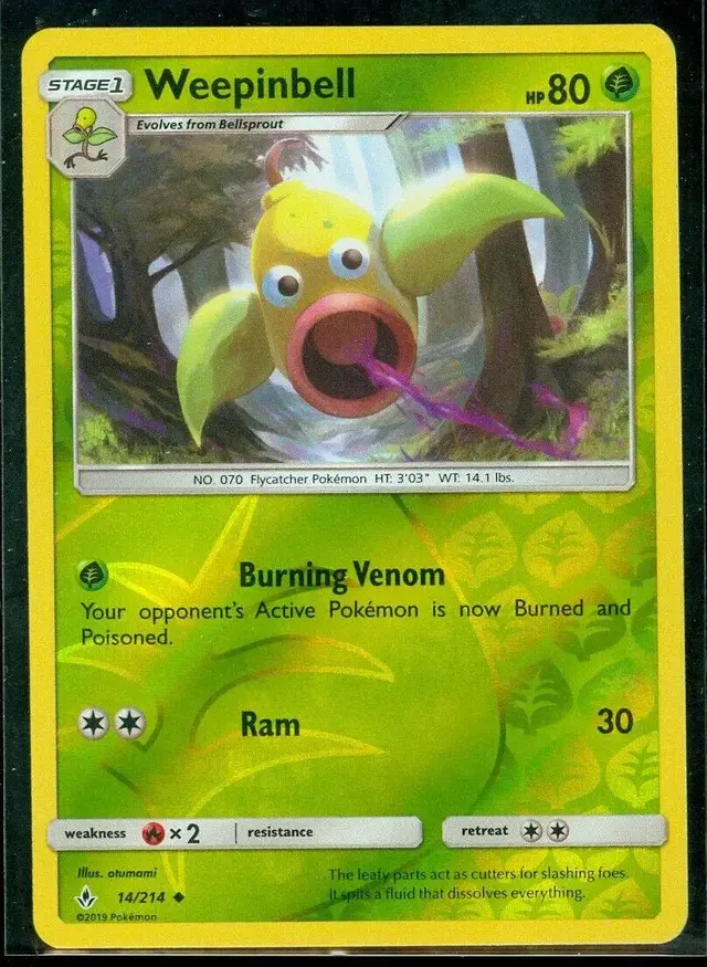 Weepinbell [Reverse Holo] - Pokemon Unbroken Bonds #14