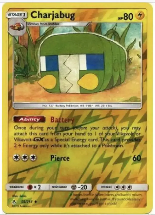 Charjabug [Reverse Holo] - Pokemon Unbroken Bonds #58