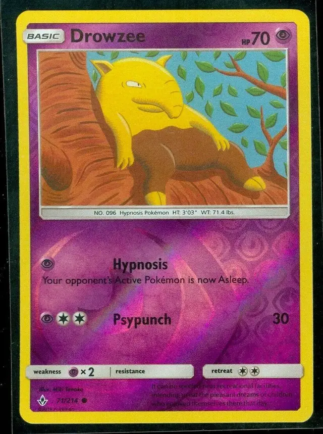 Drowzee [Reverse Holo] - Pokemon Unbroken Bonds #71