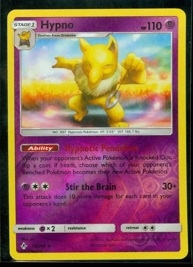 Hypno [Reverse Holo] - Pokemon Unbroken Bonds #72