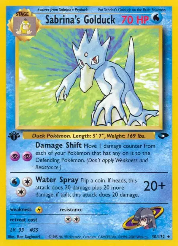 Sabrina's Golduck [1st Edition] - Pokemon Gym Challenge #30