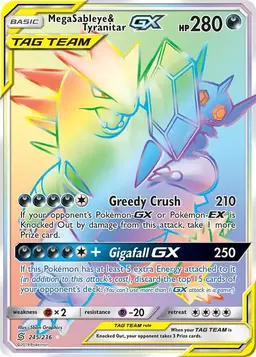 Mega Sableye & Tyranitar GX 245 - Pokemon Unified Minds