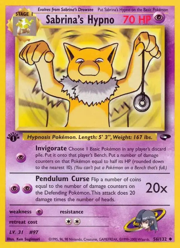 Sabrina's Hypno [1st Edition] - Pokemon Gym Challenge #56