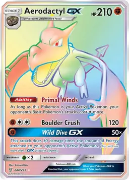 Aerodactyl GX 244 - Pokemon Unified Minds