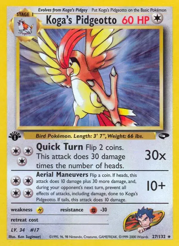 Koga's Pidgeotto [1st Edition] - Pokemon Gym Challenge #27
