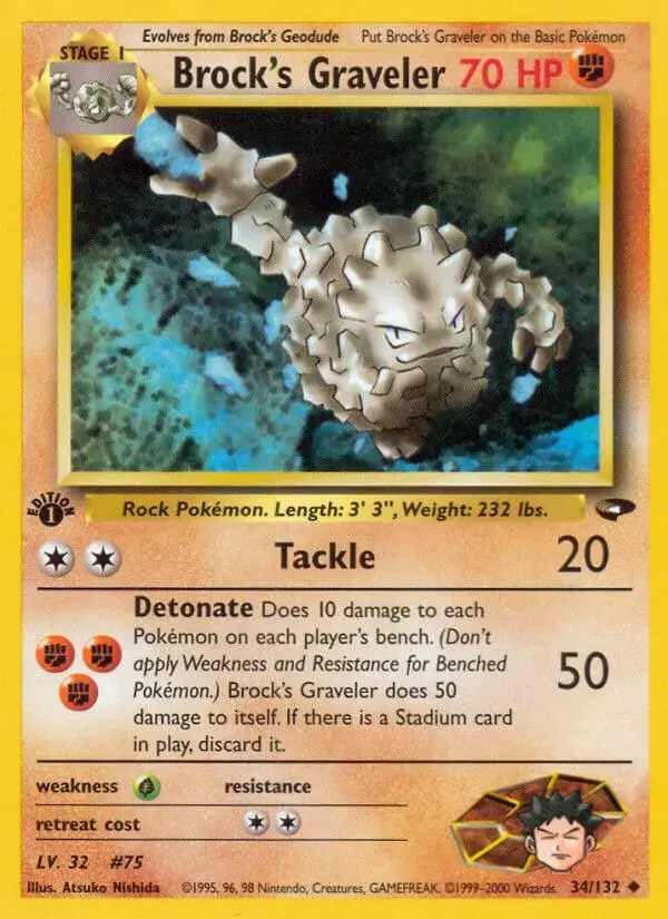 Brock's Graveler [1st Edition] - Pokemon Gym Challenge #34