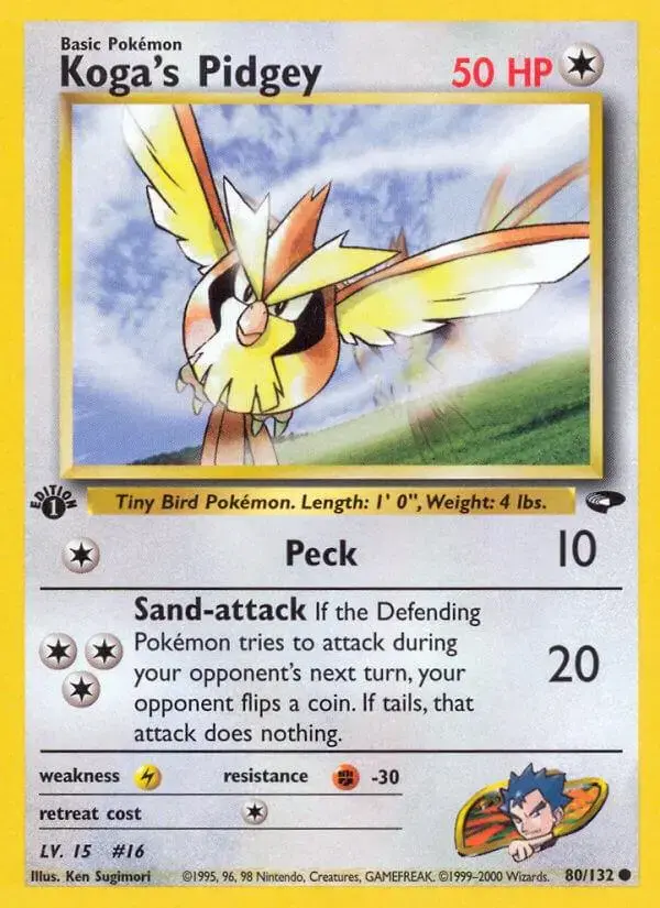 Koga's Pidgey [1st Edition] - Pokemon Gym Challenge #80