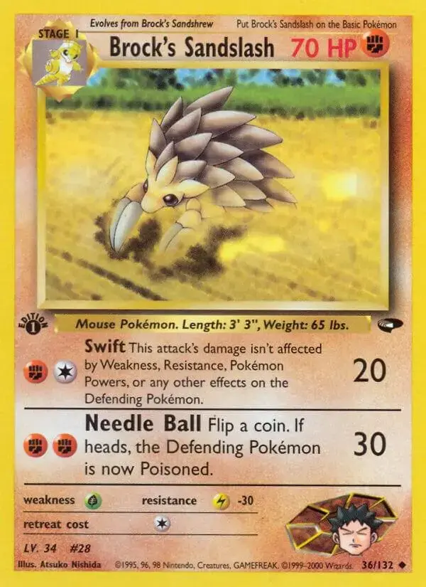 Brock's Sandslash [1st Edition] - Pokemon Gym Challenge #36