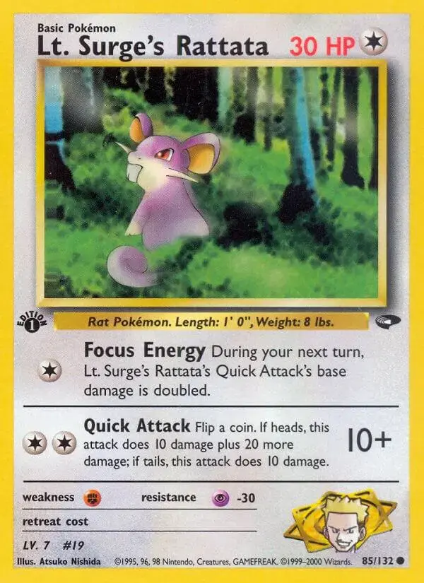 Lt. Surge's Rattata [1st Edition] - Pokemon Gym Challenge #85