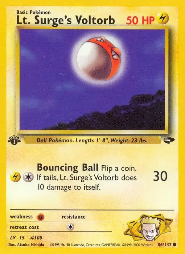 Lt. Surge's Voltorb [1st Edition] - Pokemon Gym Challenge #86