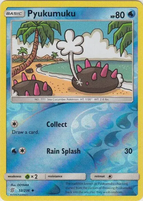 Pyukumuku [Reverse Holo] - Pokemon Unified Minds #52