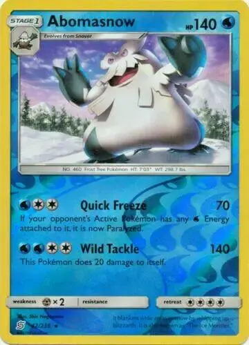Abomasnow [Reverse Holo] - Pokemon Unified Minds #42