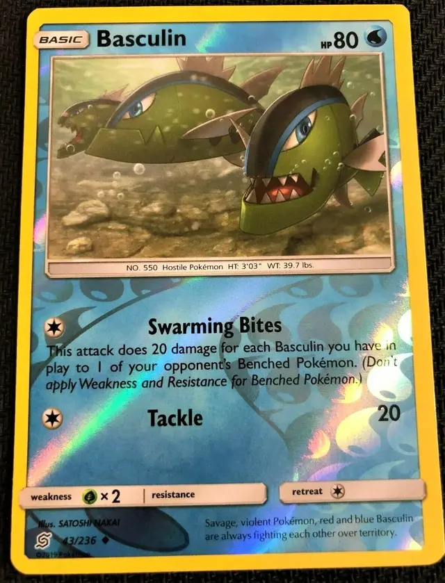 Basculin [Reverse Holo] - Pokemon Unified Minds #43