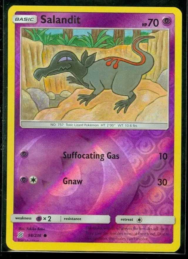Salandit [Reverse Holo] - Pokemon Unified Minds #98