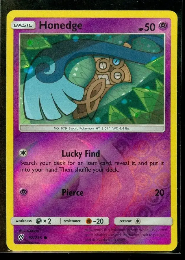 Honedge [Reverse Holo] - Pokemon Unified Minds #92