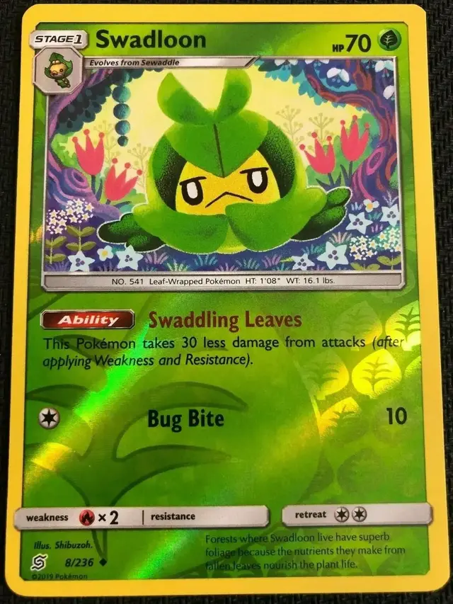 Swadloon [Reverse Holo] - Pokemon Unified Minds #8