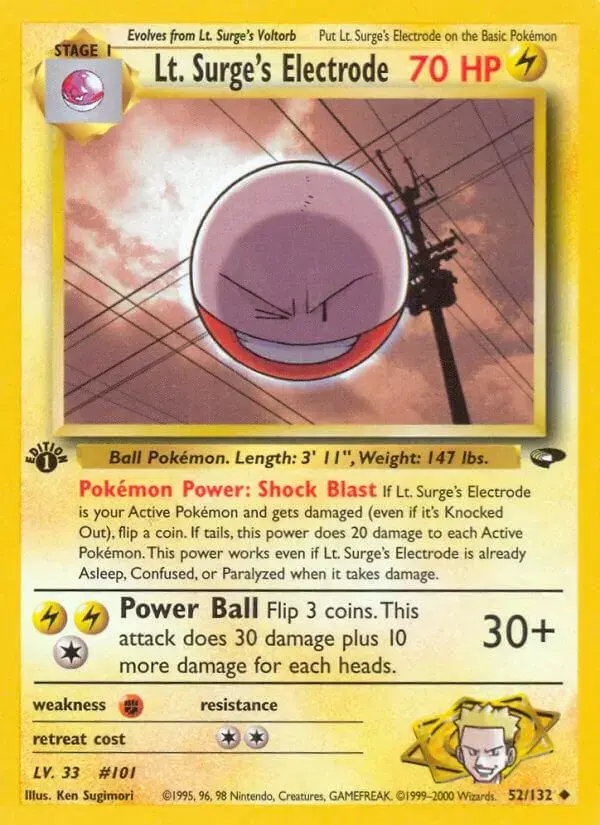 Lt. Surge's Electrode [1st Edition] - Pokemon Gym Challenge #52