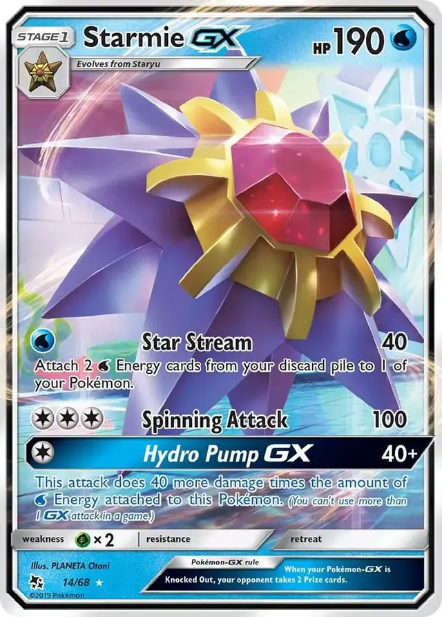 Starmie GX - Pokemon Hidden Fates #14