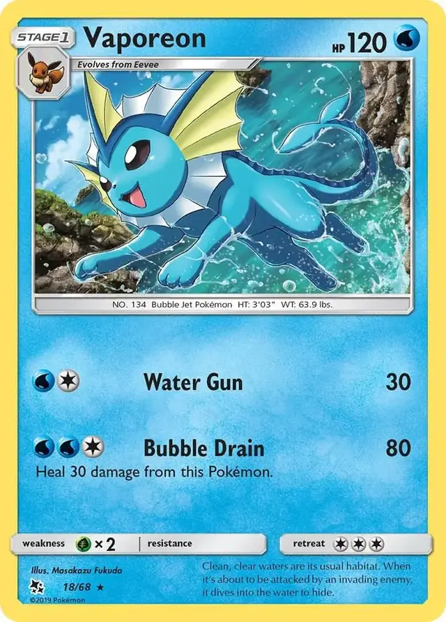 Vaporeon - Pokemon Hidden Fates #18