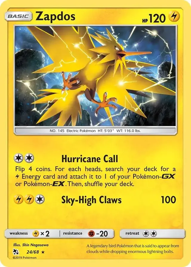 Zapdos - Pokemon Hidden Fates #24