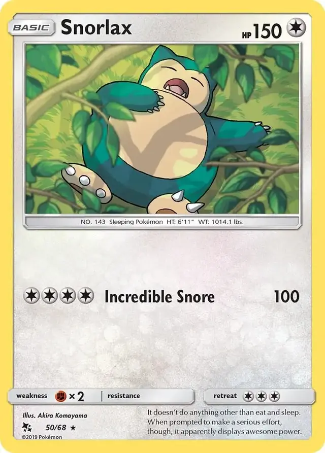 Snorlax - Pokemon Hidden Fates #50