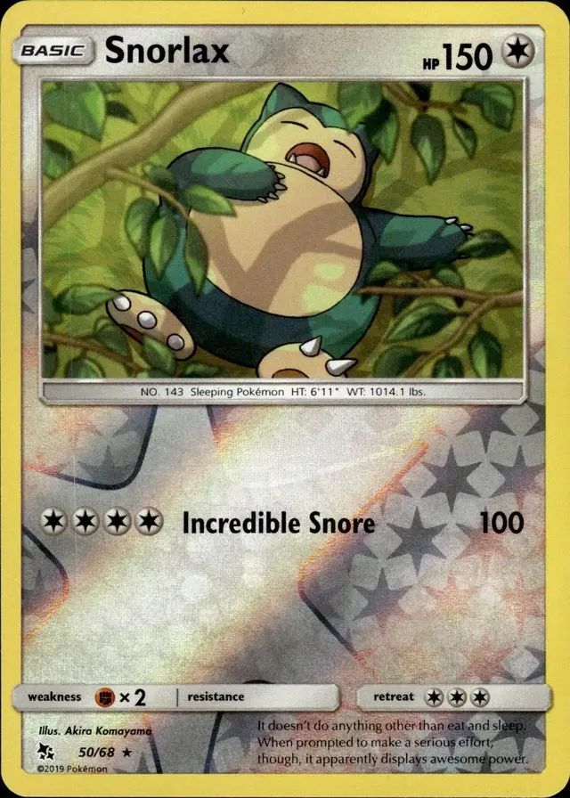 Snorlax [Reverse Holo] - Pokemon Hidden Fates #50