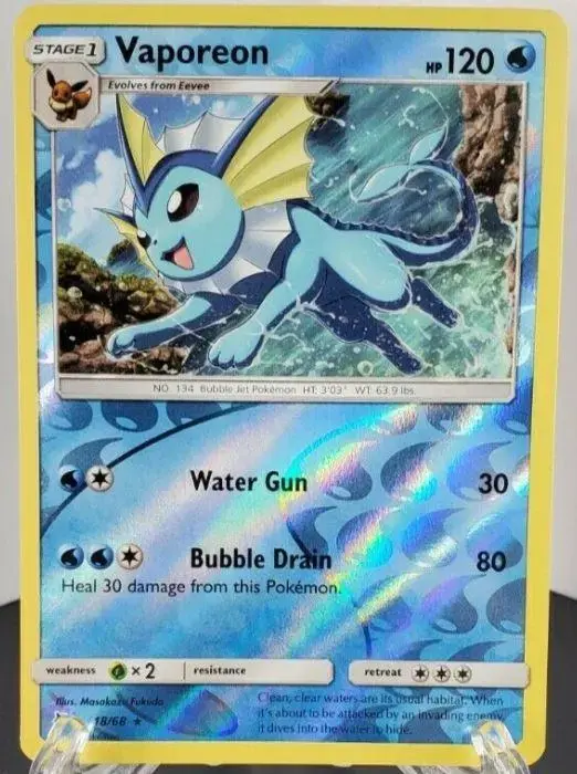 Vaporeon [Reverse Holo] - Pokemon Hidden Fates #18