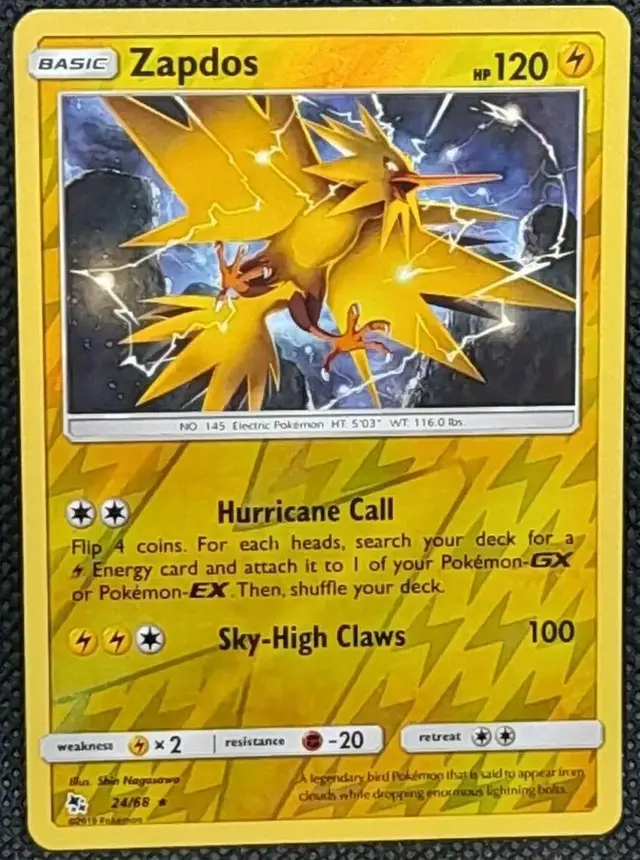Zapdos [Reverse Holo] - Pokemon Hidden Fates #24