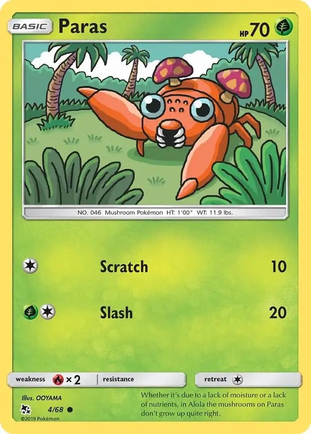 Paras - Pokemon Hidden Fates #4