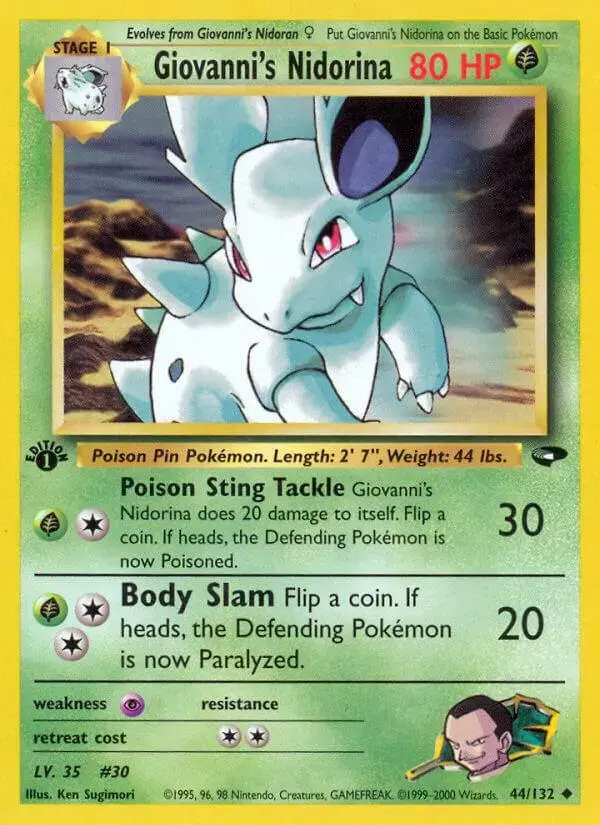 Giovanni's Nidorina [1st Edition] - Pokemon Gym Challenge #44