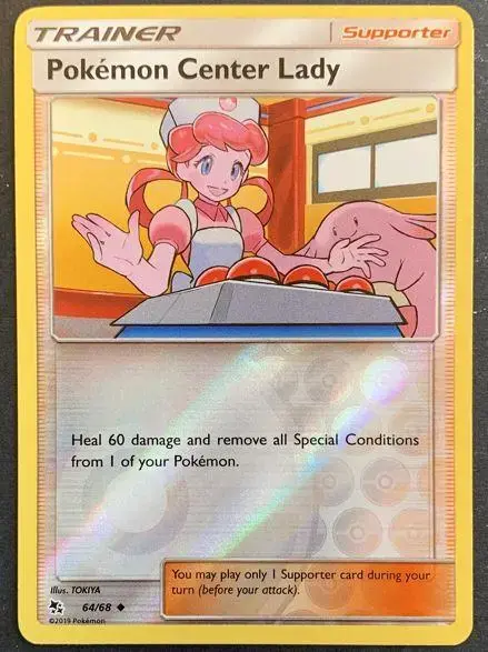 Pokemon Center Lady [Reverse Holo] - Pokemon Hidden Fates #64