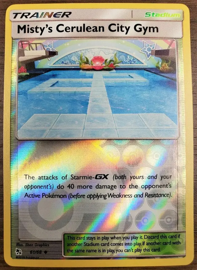 Misty's Cerulean City Gym [Reverse Holo] - Pokemon Hidden Fates #61
