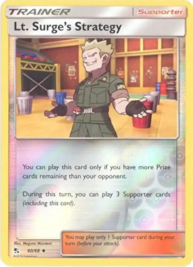 Lt. Surge's Strategy [Reverse Holo] - Pokemon Hidden Fates #60