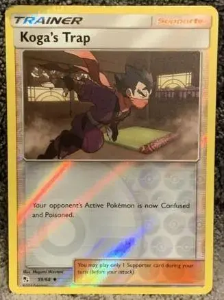 Koga's Trap [Reverse Holo] - Pokemon Hidden Fates #59