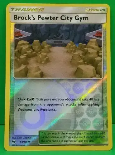 Brock's Pewter City Gym [Reverse Holo] - Pokemon Hidden Fates #54