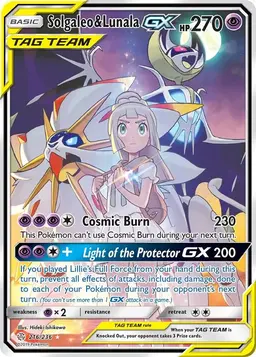 Solgaleo & Lunala GX #216 - Pokemon Cosmic Eclipse