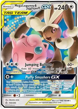 Mega Lopunny & Jigglypuff GX 165 - Pokemon Cosmic Eclipse