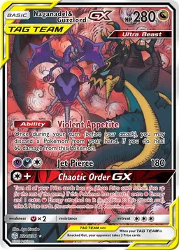 Naganadel & Guzzlord GX 224 - Pokemon Cosmic Eclipse
