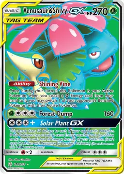 Venusaur & Snivy GX 210 - Pokemon Cosmic Eclipse