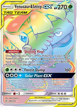Venusaur & Snivy GX 249 - Pokemon Cosmic Eclipse