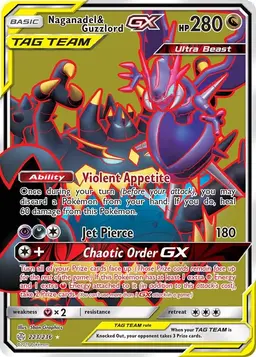 Naganadel & Guzzlord GX 223 - Pokemon Cosmic Eclipse