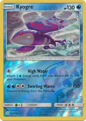 Kyogre [Reverse Holo] - Pokemon Cosmic Eclipse #53