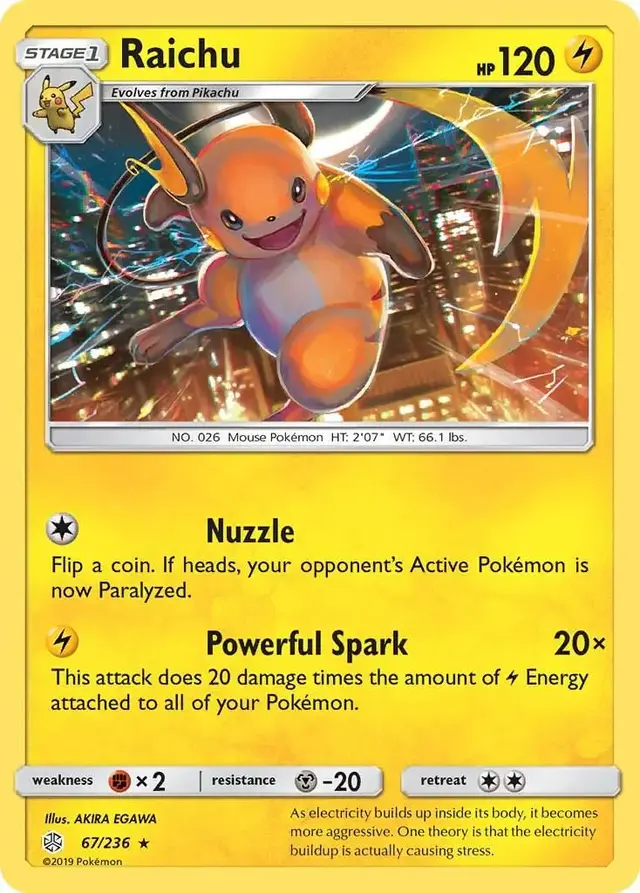 Raichu - Pokemon Cosmic Eclipse #67