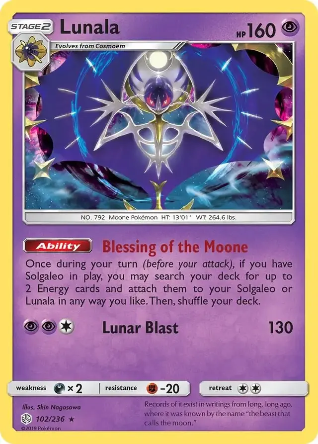 Lunala - Pokemon Cosmic Eclipse #102