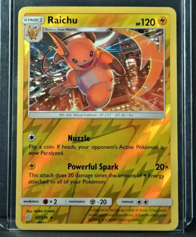 Raichu [Reverse Holo] - Pokemon Cosmic Eclipse #67