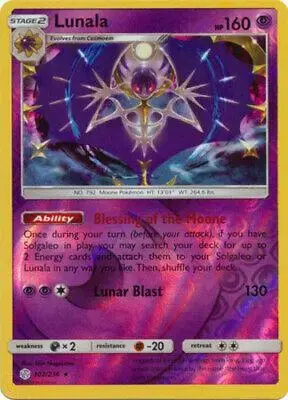 Lunala [Reverse Holo] - Pokemon Cosmic Eclipse #102