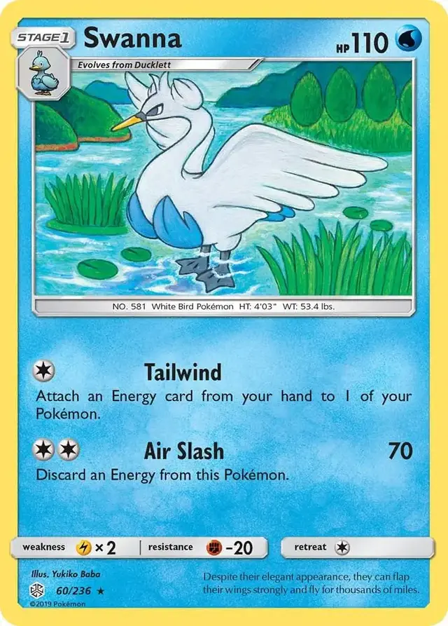 Swanna - Pokemon Cosmic Eclipse #60