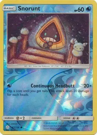 Snorunt [Reverse Holo] - Pokemon Cosmic Eclipse #47
