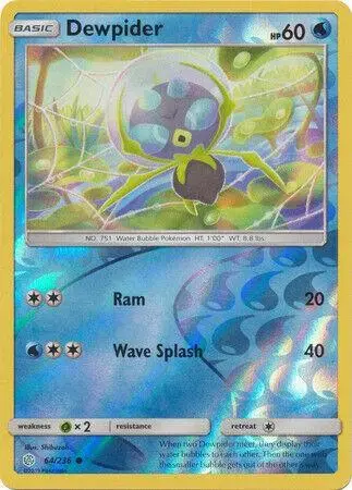Dewpider [Reverse Holo] - Pokemon Cosmic Eclipse #64