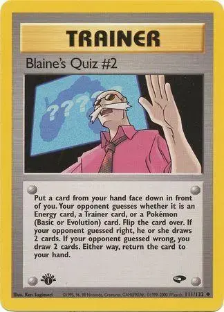 Blaine's Quiz [1st Edition] - Pokemon Gym Challenge #2